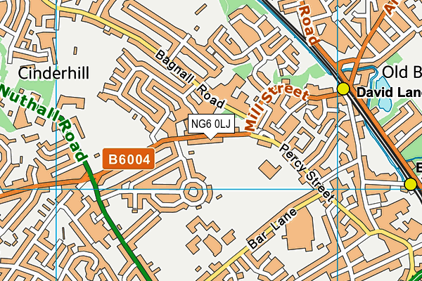 NG6 0LJ map - OS VectorMap District (Ordnance Survey)