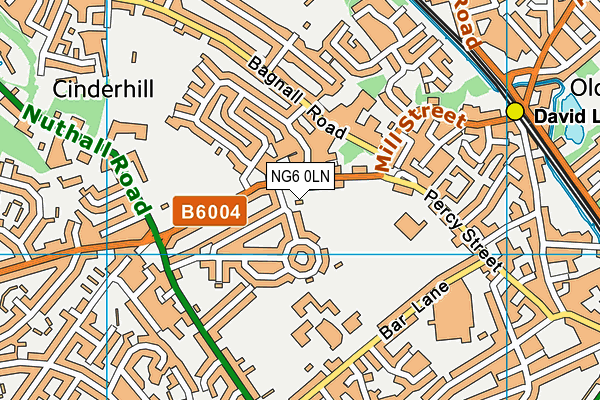 NG6 0LN map - OS VectorMap District (Ordnance Survey)