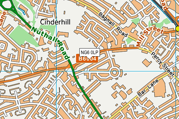 Stockhill Park map (NG6 0LP) - OS VectorMap District (Ordnance Survey)