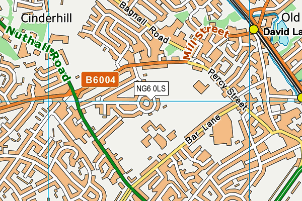 NG6 0LS map - OS VectorMap District (Ordnance Survey)