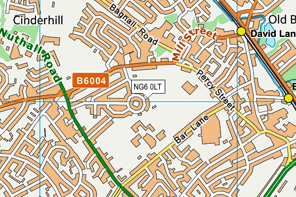 NG6 0LT map - OS VectorMap District (Ordnance Survey)