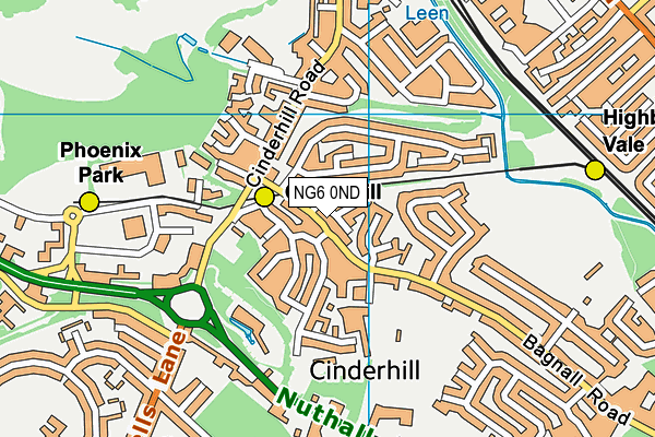 NG6 0ND map - OS VectorMap District (Ordnance Survey)