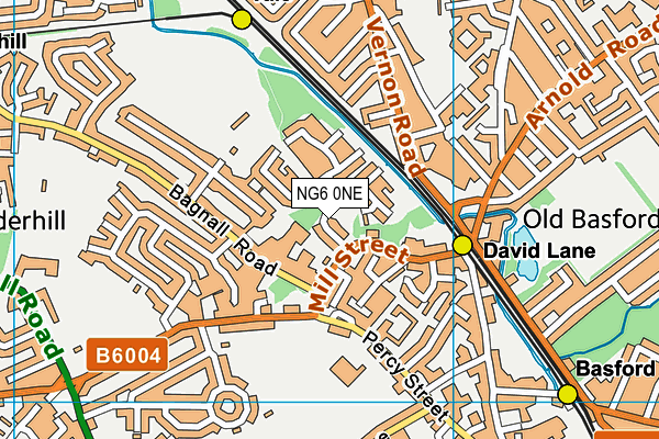 NG6 0NE map - OS VectorMap District (Ordnance Survey)