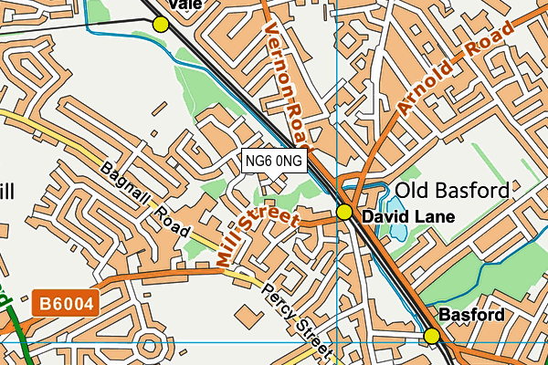 NG6 0NG map - OS VectorMap District (Ordnance Survey)