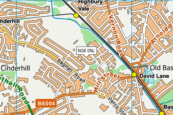 NG6 0NL map - OS VectorMap District (Ordnance Survey)