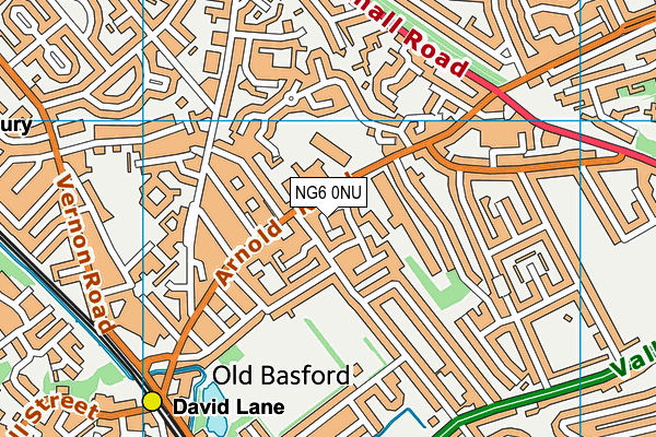 NG6 0NU map - OS VectorMap District (Ordnance Survey)