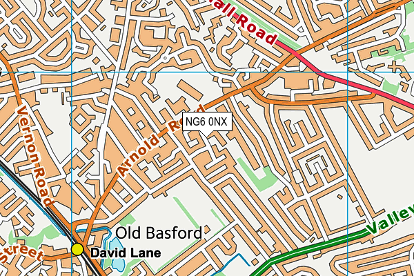 NG6 0NX map - OS VectorMap District (Ordnance Survey)