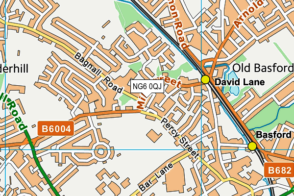 NG6 0QJ map - OS VectorMap District (Ordnance Survey)