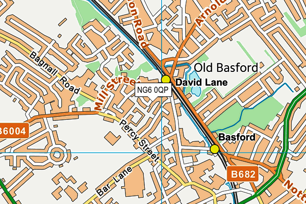 NG6 0QP map - OS VectorMap District (Ordnance Survey)