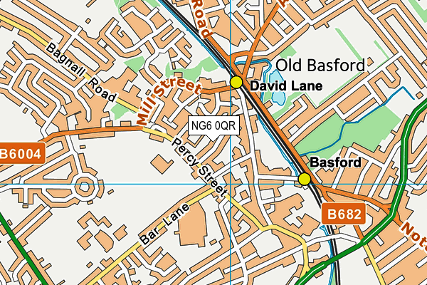 NG6 0QR map - OS VectorMap District (Ordnance Survey)