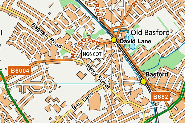 NG6 0QT map - OS VectorMap District (Ordnance Survey)