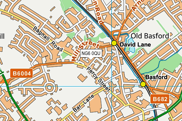 NG6 0QU map - OS VectorMap District (Ordnance Survey)