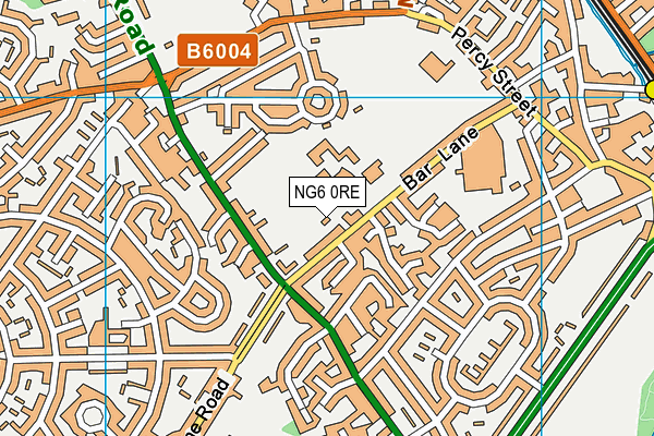 NG6 0RE map - OS VectorMap District (Ordnance Survey)