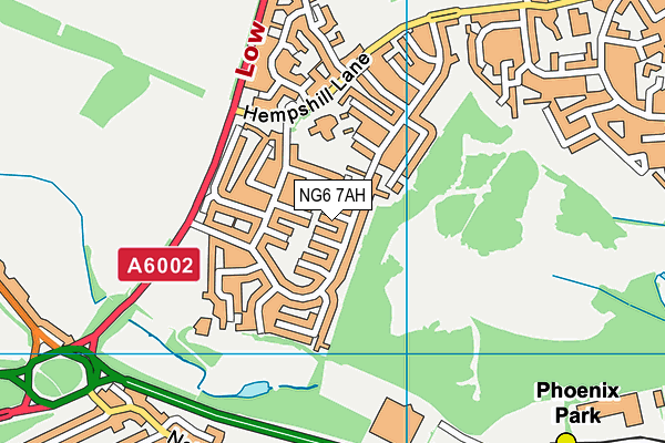 NG6 7AH map - OS VectorMap District (Ordnance Survey)