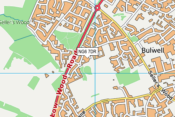 NG6 7DR map - OS VectorMap District (Ordnance Survey)