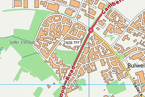 NG6 7FF map - OS VectorMap District (Ordnance Survey)