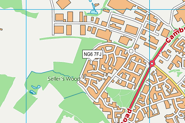 NG6 7FJ map - OS VectorMap District (Ordnance Survey)