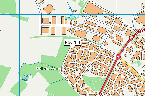 NG6 7FN map - OS VectorMap District (Ordnance Survey)