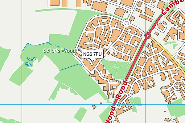 NG6 7FU map - OS VectorMap District (Ordnance Survey)