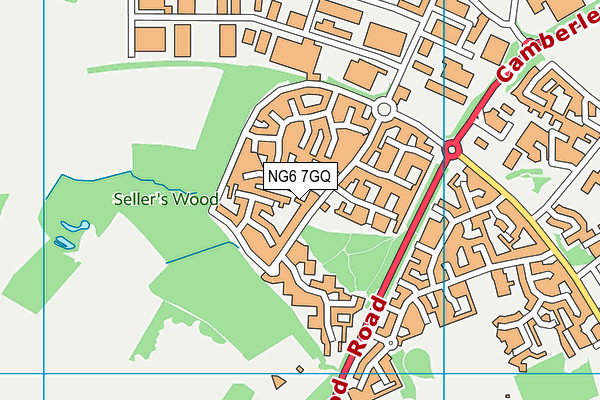 NG6 7GQ map - OS VectorMap District (Ordnance Survey)