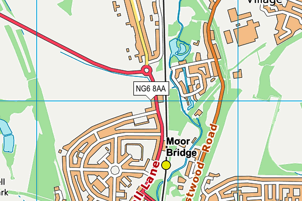 NG6 8AA map - OS VectorMap District (Ordnance Survey)