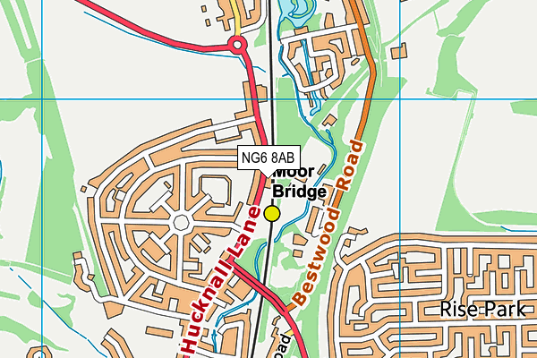 NG6 8AB map - OS VectorMap District (Ordnance Survey)