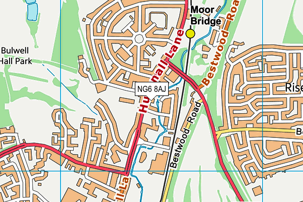 NG6 8AJ map - OS VectorMap District (Ordnance Survey)