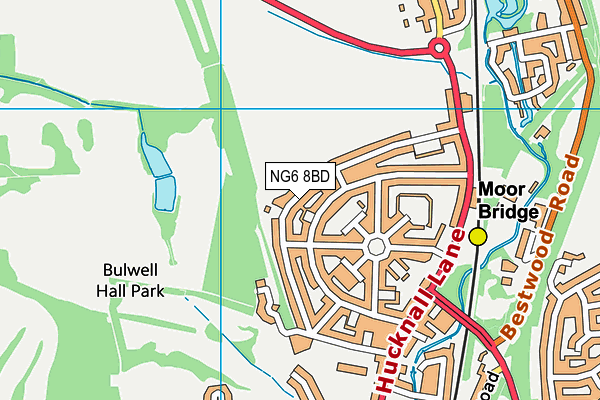NG6 8BD map - OS VectorMap District (Ordnance Survey)