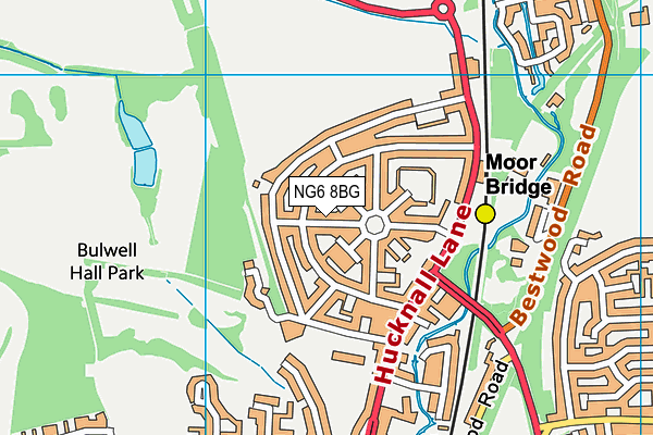 NG6 8BG map - OS VectorMap District (Ordnance Survey)