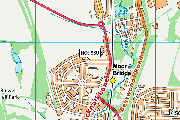 NG6 8BU map - OS VectorMap District (Ordnance Survey)