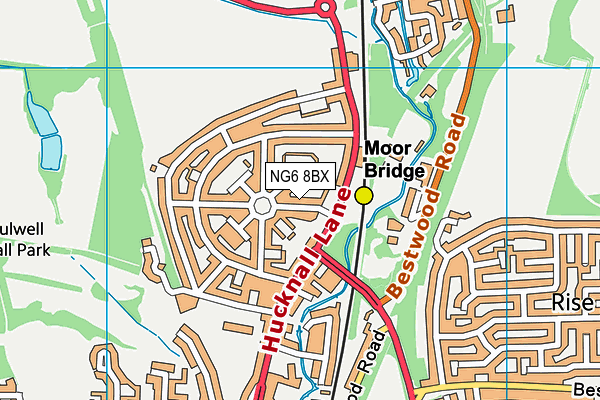 NG6 8BX map - OS VectorMap District (Ordnance Survey)