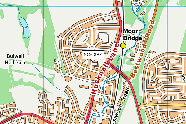 NG6 8BZ map - OS VectorMap District (Ordnance Survey)