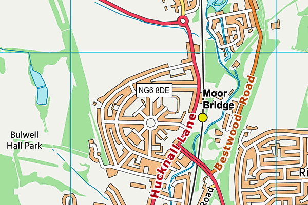 NG6 8DE map - OS VectorMap District (Ordnance Survey)