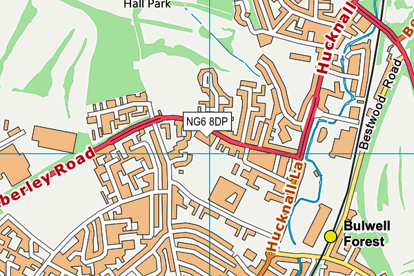 NG6 8DP map - OS VectorMap District (Ordnance Survey)
