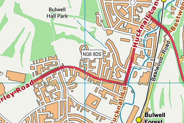 NG6 8DS map - OS VectorMap District (Ordnance Survey)