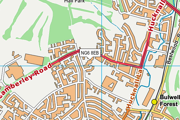 NG6 8EB map - OS VectorMap District (Ordnance Survey)