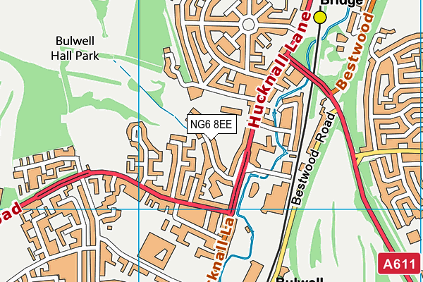 NG6 8EE map - OS VectorMap District (Ordnance Survey)