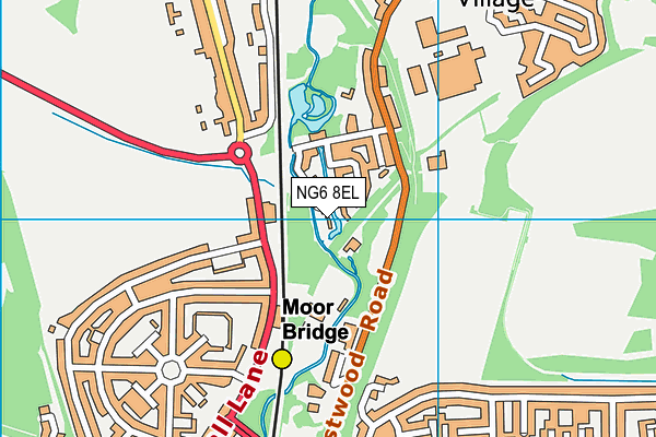 NG6 8EL map - OS VectorMap District (Ordnance Survey)