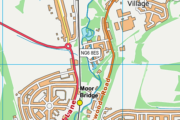 NG6 8ES map - OS VectorMap District (Ordnance Survey)