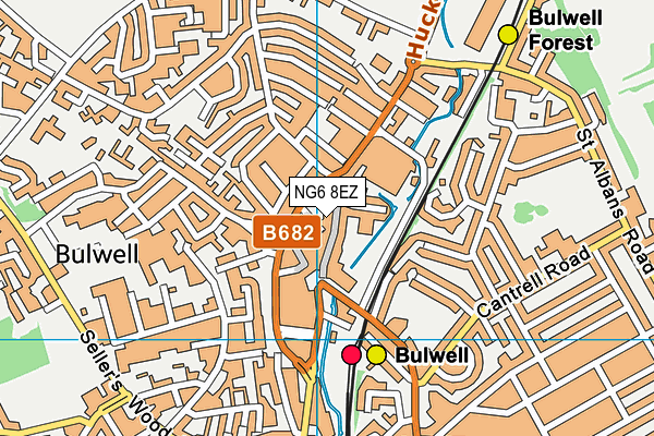 NG6 8EZ map - OS VectorMap District (Ordnance Survey)