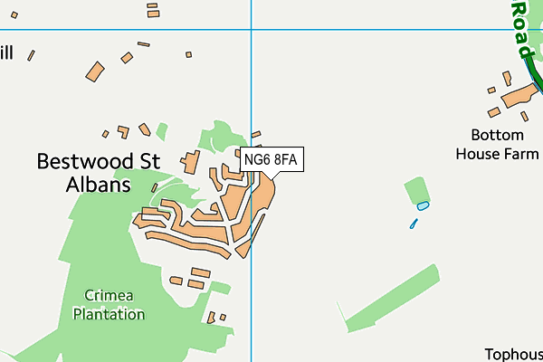 NG6 8FA map - OS VectorMap District (Ordnance Survey)