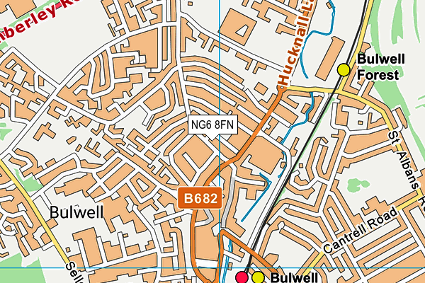 NG6 8FN map - OS VectorMap District (Ordnance Survey)
