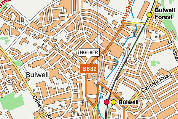 NG6 8FR map - OS VectorMap District (Ordnance Survey)