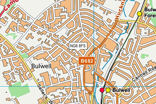 NG6 8FS map - OS VectorMap District (Ordnance Survey)