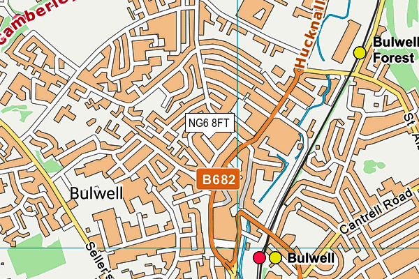 NG6 8FT map - OS VectorMap District (Ordnance Survey)