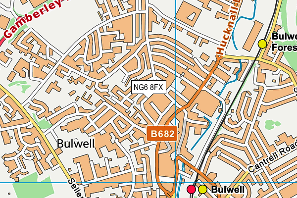 NG6 8FX map - OS VectorMap District (Ordnance Survey)