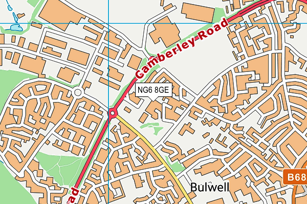 NG6 8GE map - OS VectorMap District (Ordnance Survey)
