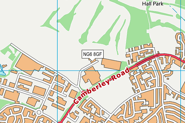 NG6 8GF map - OS VectorMap District (Ordnance Survey)