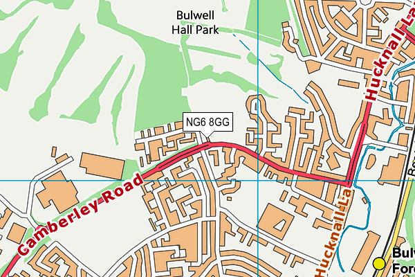 NG6 8GG map - OS VectorMap District (Ordnance Survey)