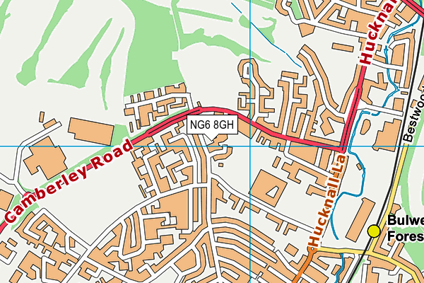 NG6 8GH map - OS VectorMap District (Ordnance Survey)